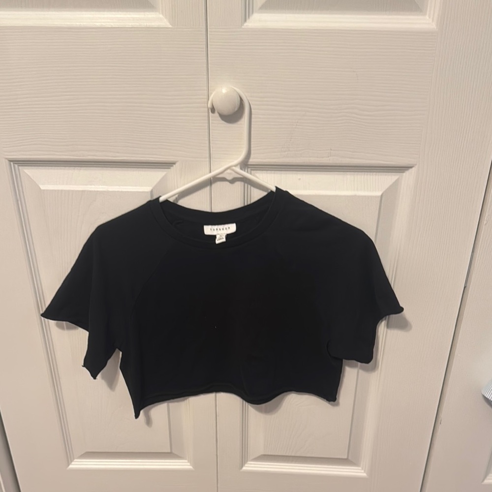 Topshop Black Crop Top